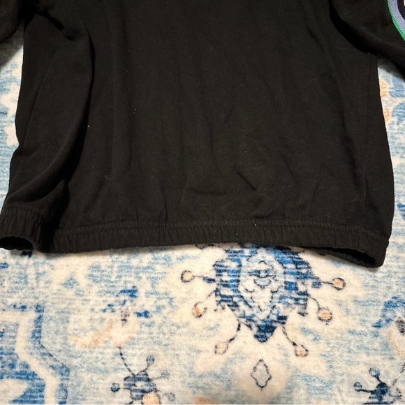 TILT Black Quarter-Zip Sweater with Rainbow Stripe Detail - Picture 3 of 4